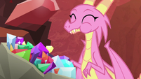 Scales happily eating gems S8E16