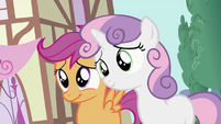 Scootaloo and Sweetie Belle smiles S2E06