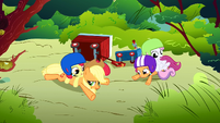 Applejack, a few seconds after the crash.