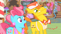 Mr. and Mrs. Cake aren't at all happy with how Pinkie is acting...