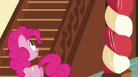 Pinkie looks up the stairs S5E19