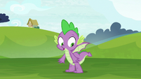 Spike looking back at his wings S8E24