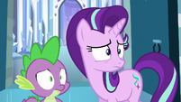 Starlight and Spike looks worried S6E2