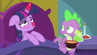 Twilight Sparkle lying sick in bed MLPS2