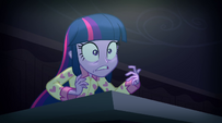 Twilight making the craziest face while wearing tacky pajamas.