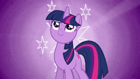 Twilight with her cutie mark in the background S3E01