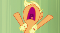 Young Applejack shouts "everypony, just stop!" S6E23