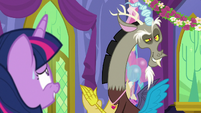 Discord rubbing his hands together S7E1