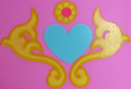 Princess Cadance's cutie mark in some merchandise.