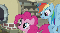 Rainbow notices Pinkie's cutie mark S5E8