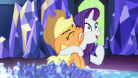 Uh! Not so tight, Rarity!