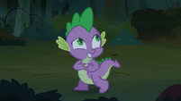 Spike nervously looking around S3E9