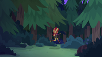 Sunset Shimmer running into the forest EG4