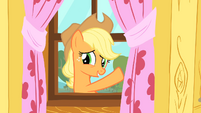 Applejack waving through window S01E18