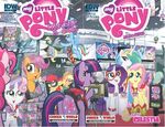 Совмещённая картинка с обложкой My Little Pony: Friendship is Magic #11 для New York Comic Con 2013