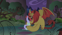 "Fluttershy, who tamed the manticore with her compassion..."