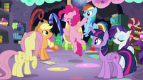 Pinkie jumps in excitement S5E11