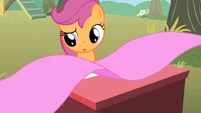 Where did this fabric come from? Scootaloo looks adorable in this shot.