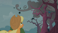 Applejack looking at dark clouds S2E12