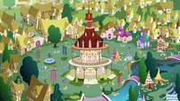 Bird's-eye view of Ponyville S8E18