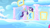 The front of a boutique in Cloudsdale.