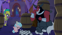 Cozy Glow and Tirek playing chess S9E17