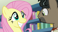 Fluttershy grins with excitement S9E21