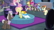 Fluttershy modeling on a boutique platform S8E4