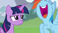 Rainbow Dash laughing loudly S5E22