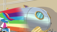 Rainbow Dash speeds past Chestnut's trailer EGS2