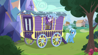 Starlight coughing out a wagon window S8E19