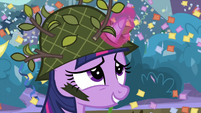 "You look very nice, Rarity, but could you please look nice down here in the trench with the rest of us?"
