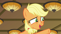 Young Applejack giving convoluted directions S6E23