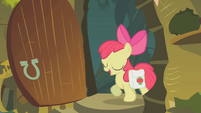 Apple Bloom enters Zecora's hut S1E09