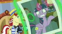 Flam showing incriminating photo of Twilight S8E16