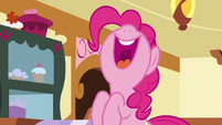 Pinkie Pie having a sporting laugh S6E15