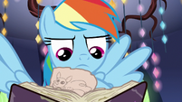 Rainbow Dash flips through journal pages S7E14