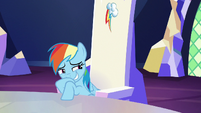 Rainbow laughing silently at Twilight S6E15