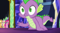 Spike hears the door open S5E26