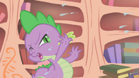 Spike rained on by Pinkie's spit S1E09