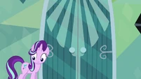Starlight looking uncertain at Spike S6E1
