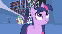 Twilight tells Spike to send completed letter S1E01