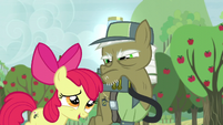 Apple Bloom apologizes to pest pony for repeating what he says S5E04