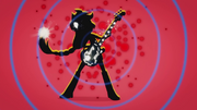 Applejack silhouette with bass guitar EG2