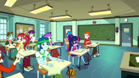 Canterlot High students in a classroom SS8