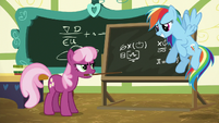 Cheerilee looking annoyed at Rainbow Dash S6E15