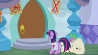 Door is slammed on Twilight and Spike S9E5