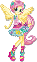 Fluttershy Rainbow Rocks character bio art 2