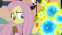 Fluttershy scared of the flash bees S7E20