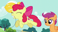Apple Bloom takes balloon goldfish with her teeth S5E19